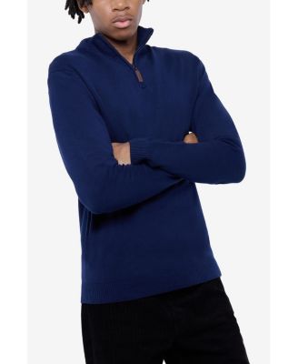 Men's Quarter Zip Mock Neck Sweater