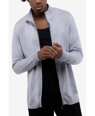 Men's Full Zip Mock Neck Sweater