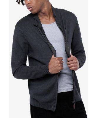 Men's Full Zip Mock Neck Sweater
