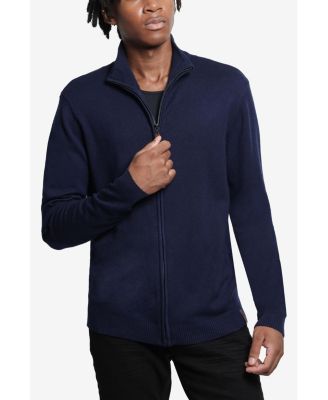 Men's Full Zip Mock Neck Sweater