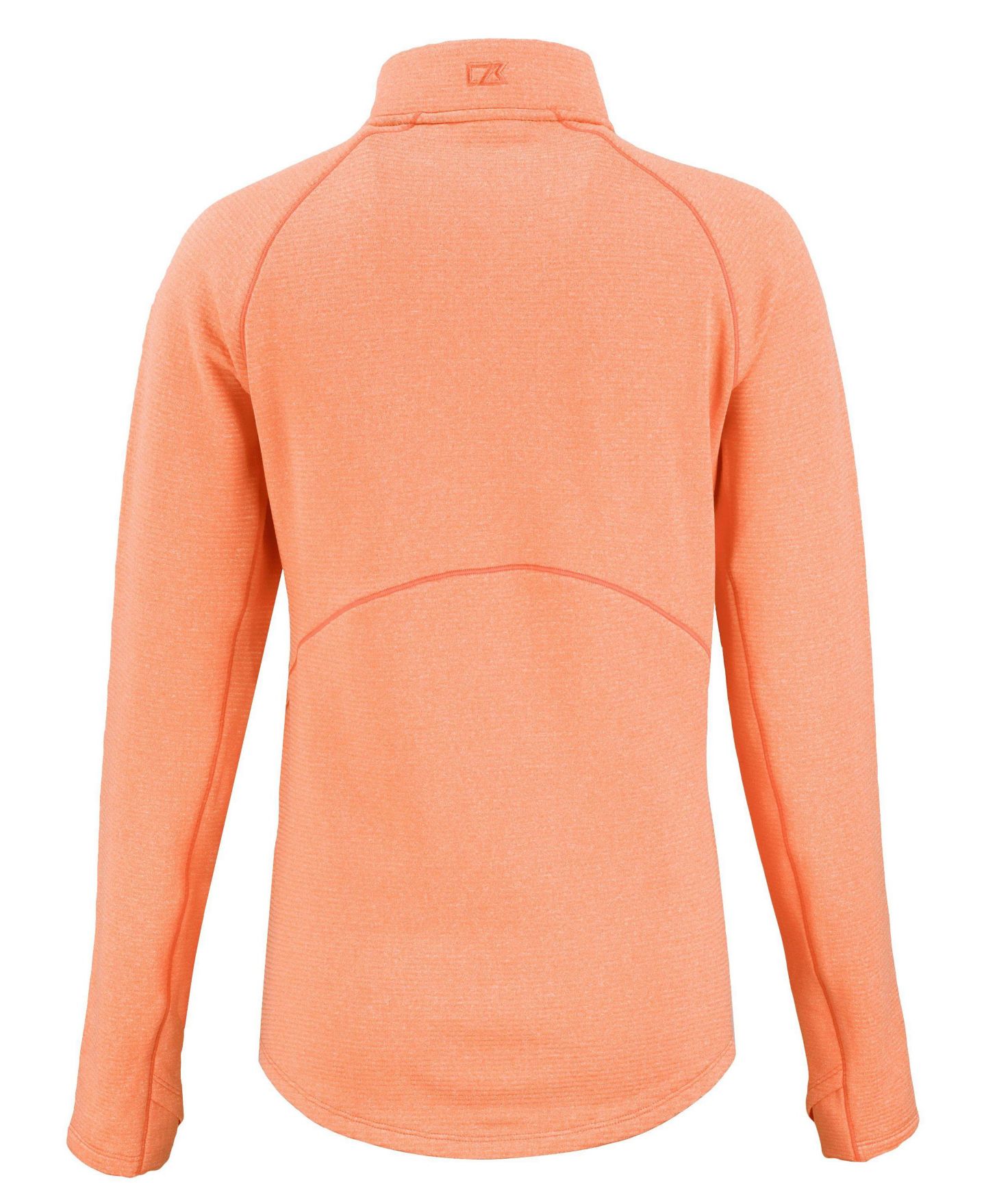 Женский свитер Cutter & Buck Peshastin Fleece Recycled Half Zip Pullover, цвет: Оранжевый меланжевый — фото 2