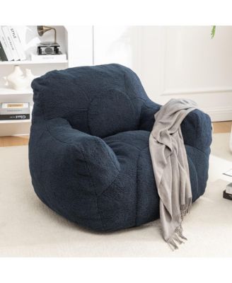 Cozy Bean Bag Chair with Memory Foam Filling, Tufted Faux Fur Bean Bag Sofa-The Pop Home