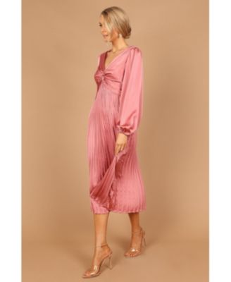 Women's Noelle Twist Front Pleated Midi Dress