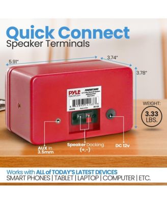 3.5” 2-Way Bluetooth Wireless Speaker System - Waterproof, 200W Max Power, 1/2” Tweeter, Compact Design