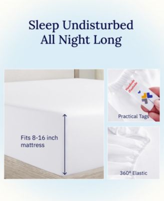 Soft 400 Thread Count 100% Cotton Deep Pocket King Fitted Sheet Only - King