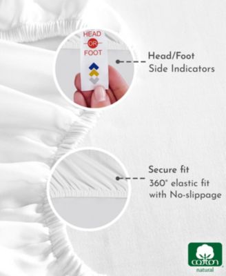 Deep Pocket King Fitted Sheet Only - Soft 100% Cotton Sateen