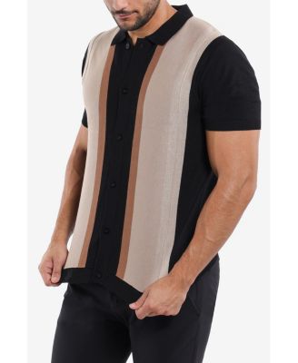 Men's Stripe Polo Sweater