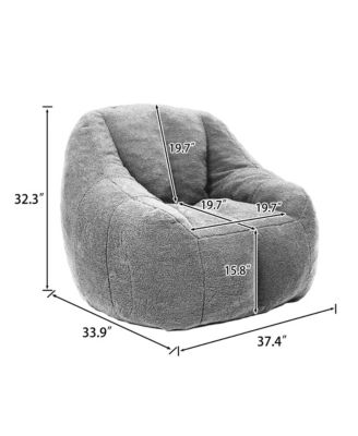 Comfy Bean Bag Chair with Memory Foam, Cozy Lounge Chair for Dorm, Bedroom, Living Room