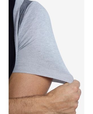 Men's Short Sleeve Sweater Knit Polo Shirt