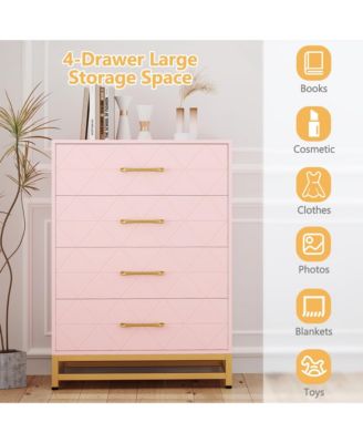 Dresser for Bedroom with 4 Drawer Dresser