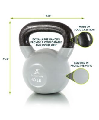 Vinyl Coated Iron Kettlebell, 40lb