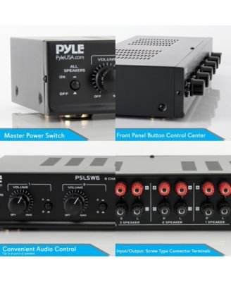 6-Ch. Multi-Zone Speaker Selector System with Independent Volume Control