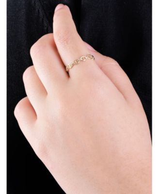 Mariner Anchor Ring in 14K Gold, Size 7, approx. 1.6 grams.