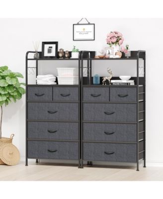 5 Drawers Dresser for Bedroom, Chest of Drawers with Shelf