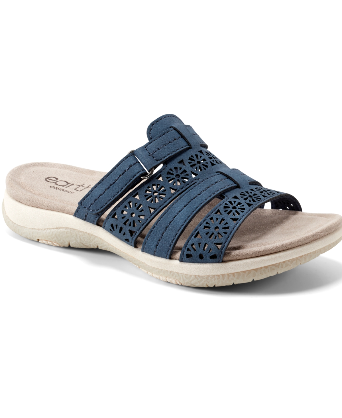 Shop Earth Women's Sinci Fisherman Flat Slip-on Sandals In Dark Blue