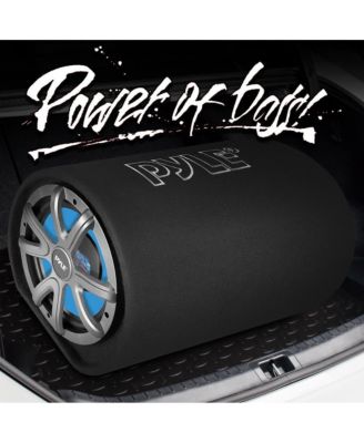 8'' Amplified Car Subwoofer Enclosure, 400W, Carpeted