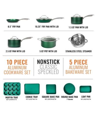 Diamond Infused Nonstick 15-Piece Cookware and Bakeware Set