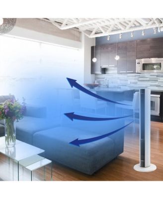 All Season Comfort Remote Control Tower Fan and Heater, White (2 Pack)