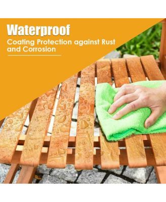 3 PCS Eucalyptus Rocking Chair Set W/ Coffee Table 2 Wood Conversation Chairs