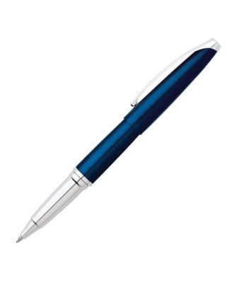 A.T. Cross ATX Translucent Blue Lacquer with Polished Chrome Appointments Selectip Rollerball Pen