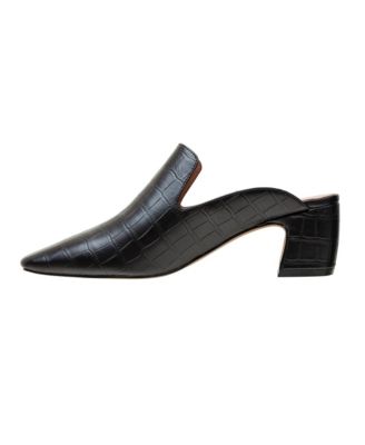 GISELLE | Croco Embossed Leather Mules