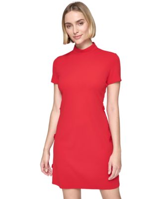 strapless open back dress Red V-Neck Balloon Sleeve Mermaid Mother of the Bride Dress – Modsele
