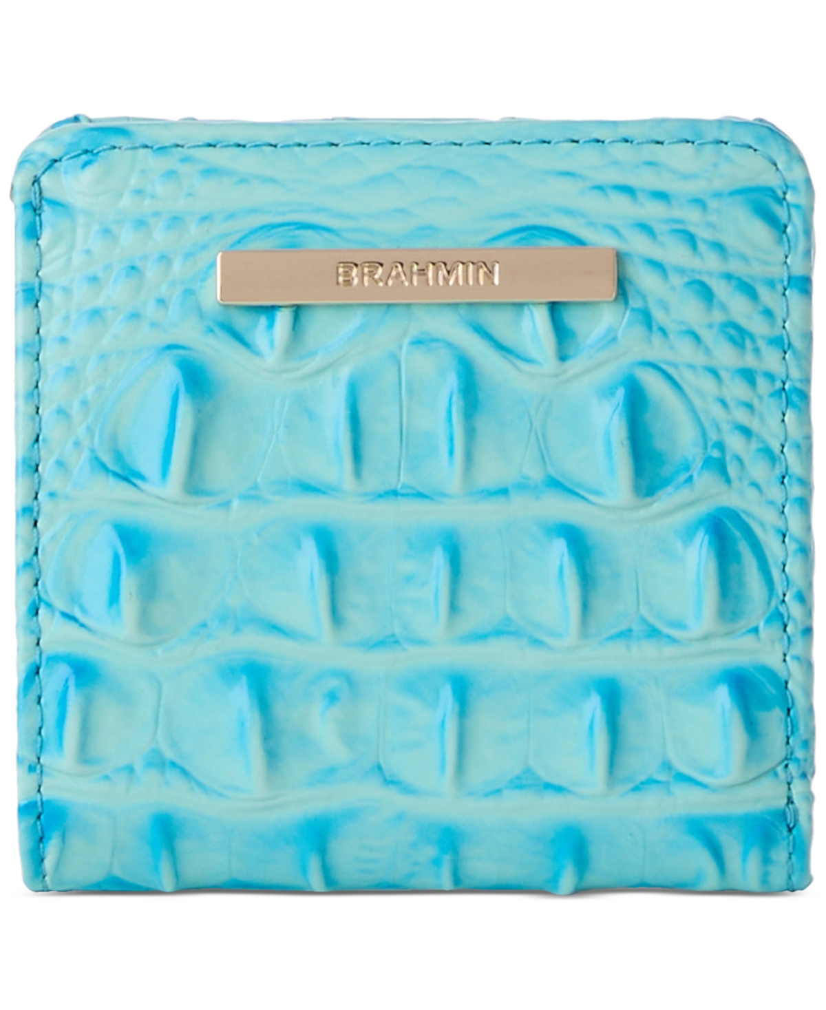 Jane Melbourne Embossed Leather Wallet - Tropic Blue