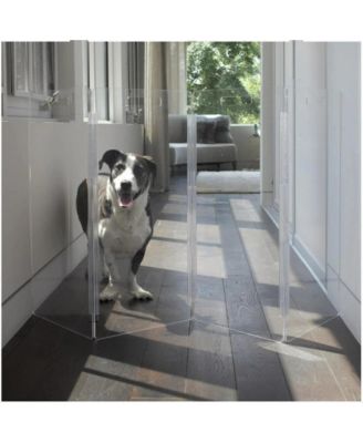 Clear Freestanding Pet Gate Zig Zag