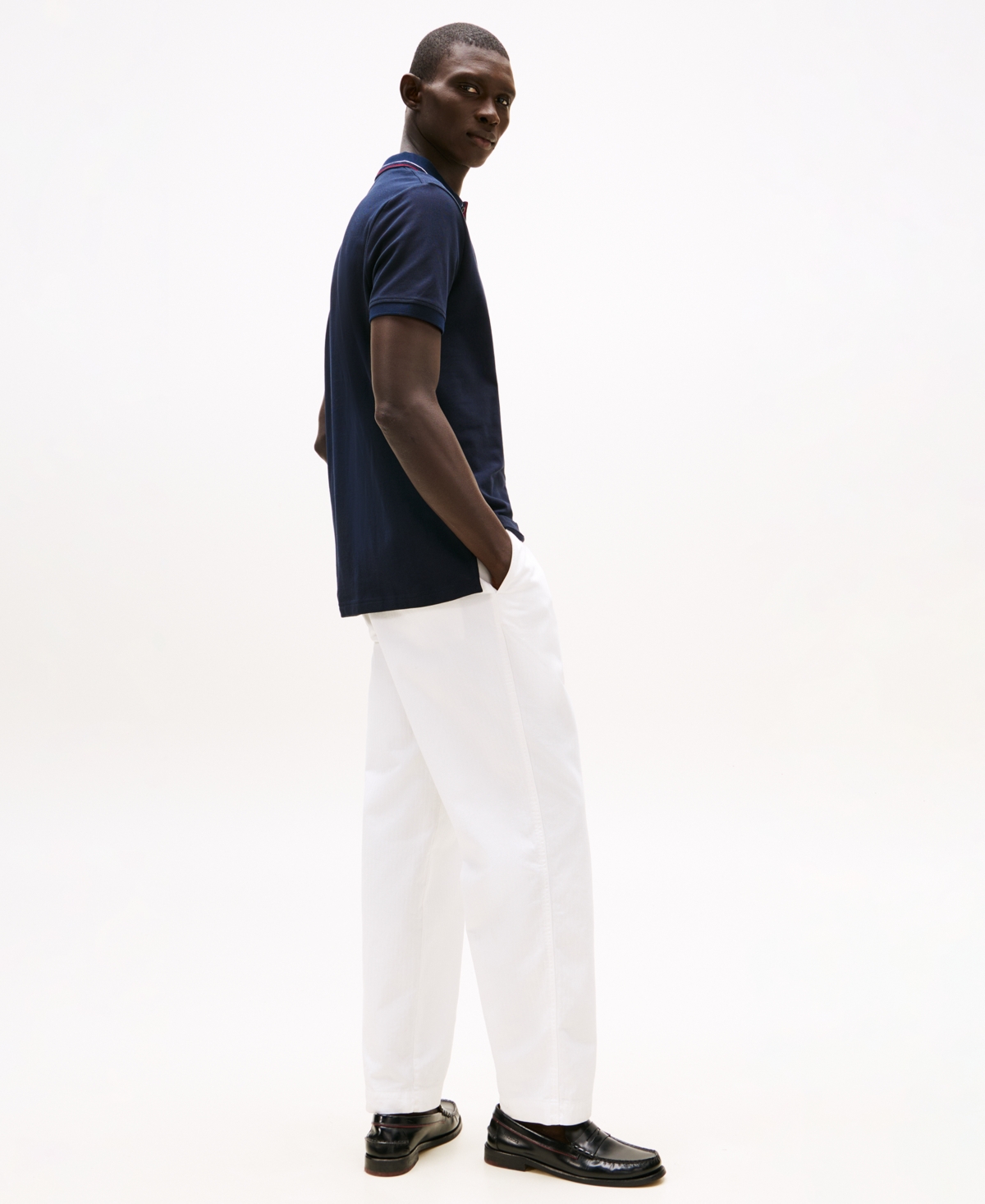 Tommy Hilfiger Men's Big & Tall Placket Interest Classic-fit Polo Shirt In Desert Sky