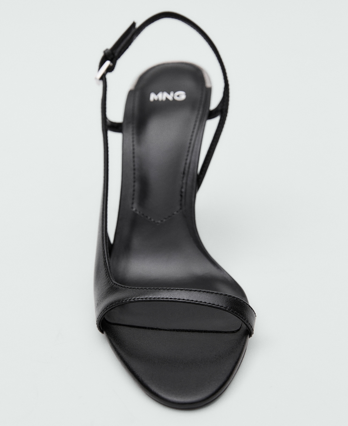 Mango Women's Asymmetrical Heels Leather Sandals In Black