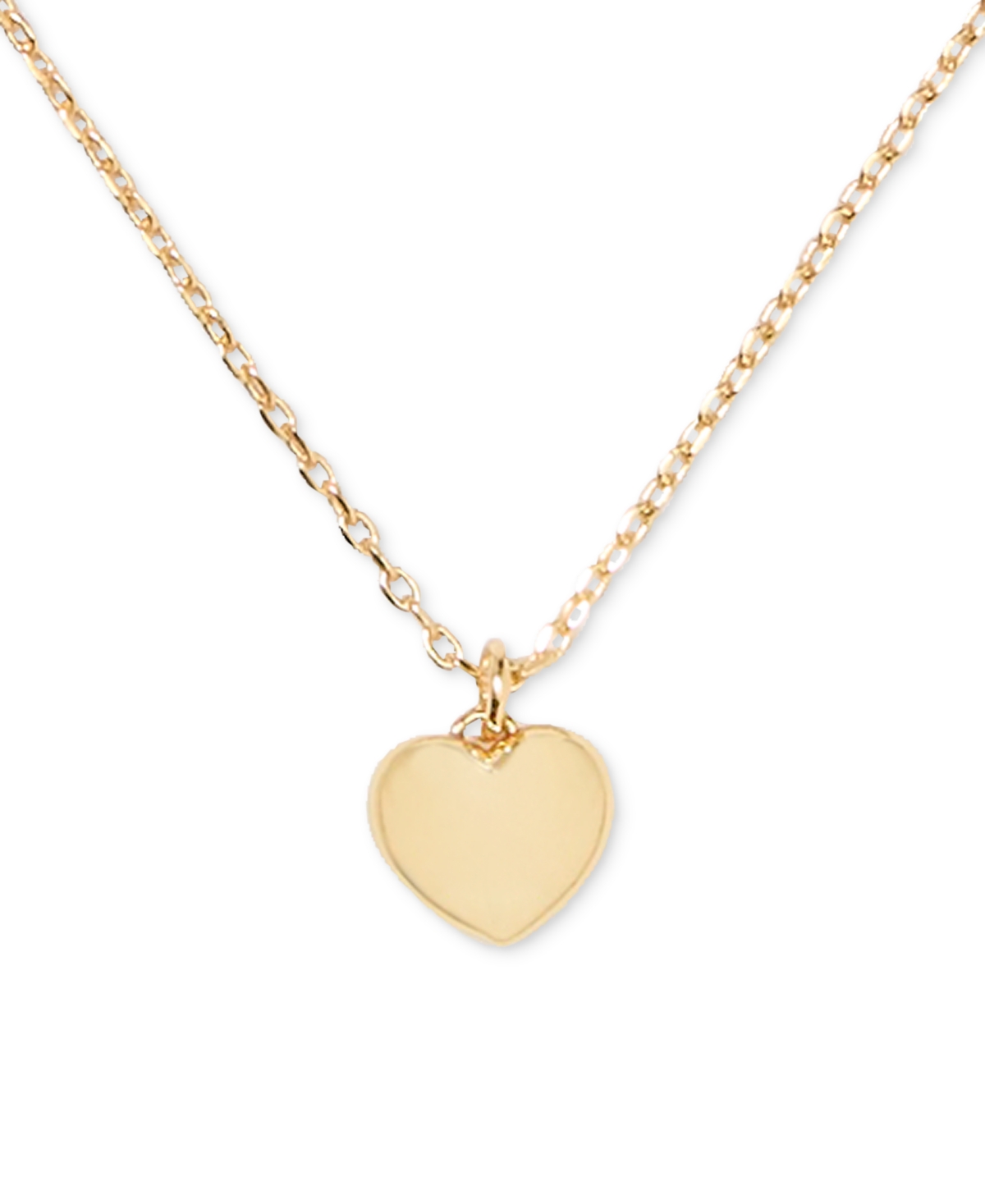 Kate Spade Gold-tone Polished Mini Heart Pendant Necklace, 16" + 3" Extender