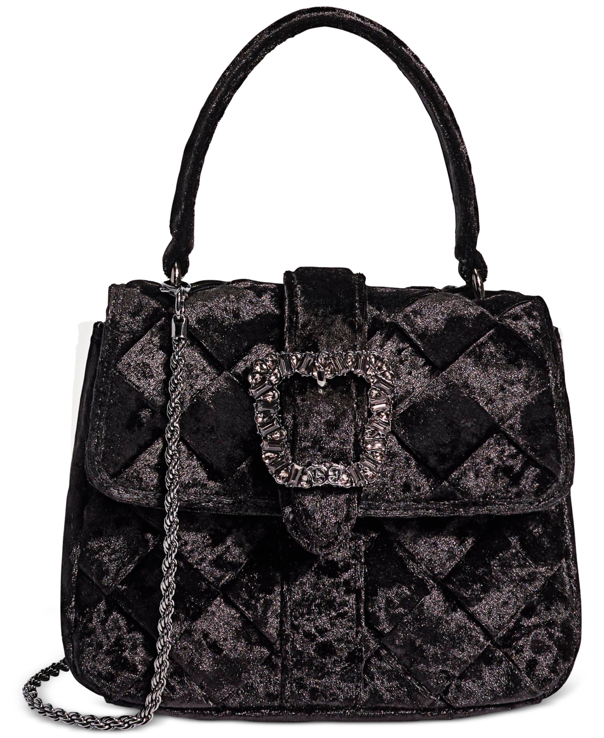 SAM EDELMAN BRIT TOP HANDLE SMALL VELVET CROSSBODY 