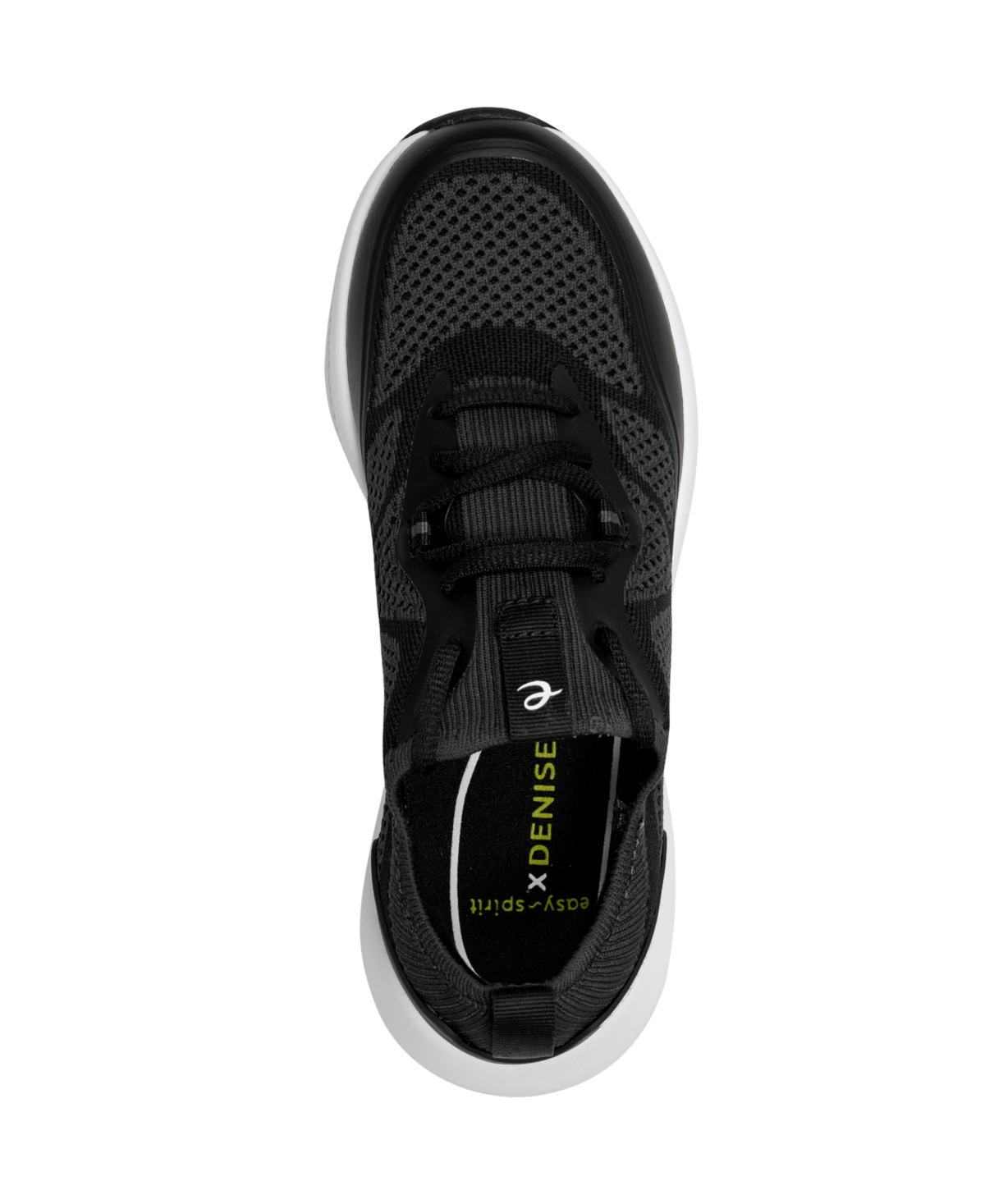Shop Easy Spirit Women's X Denise Austin Baxter Lace-up Sneakers In Dark Black