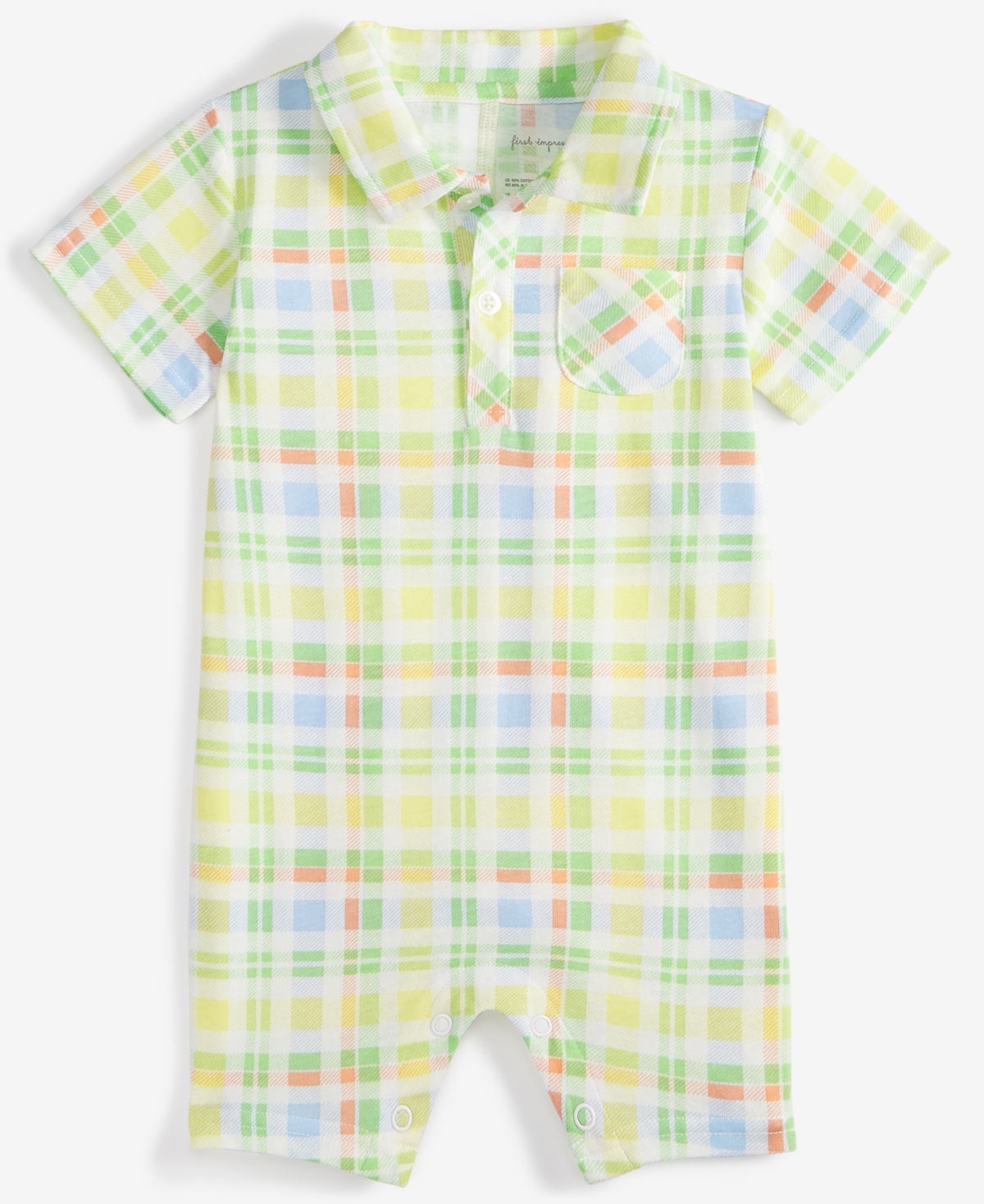 First Impressions Baby Boys Park Plaid Sunsuit, Exclusively At Macy's In Multi