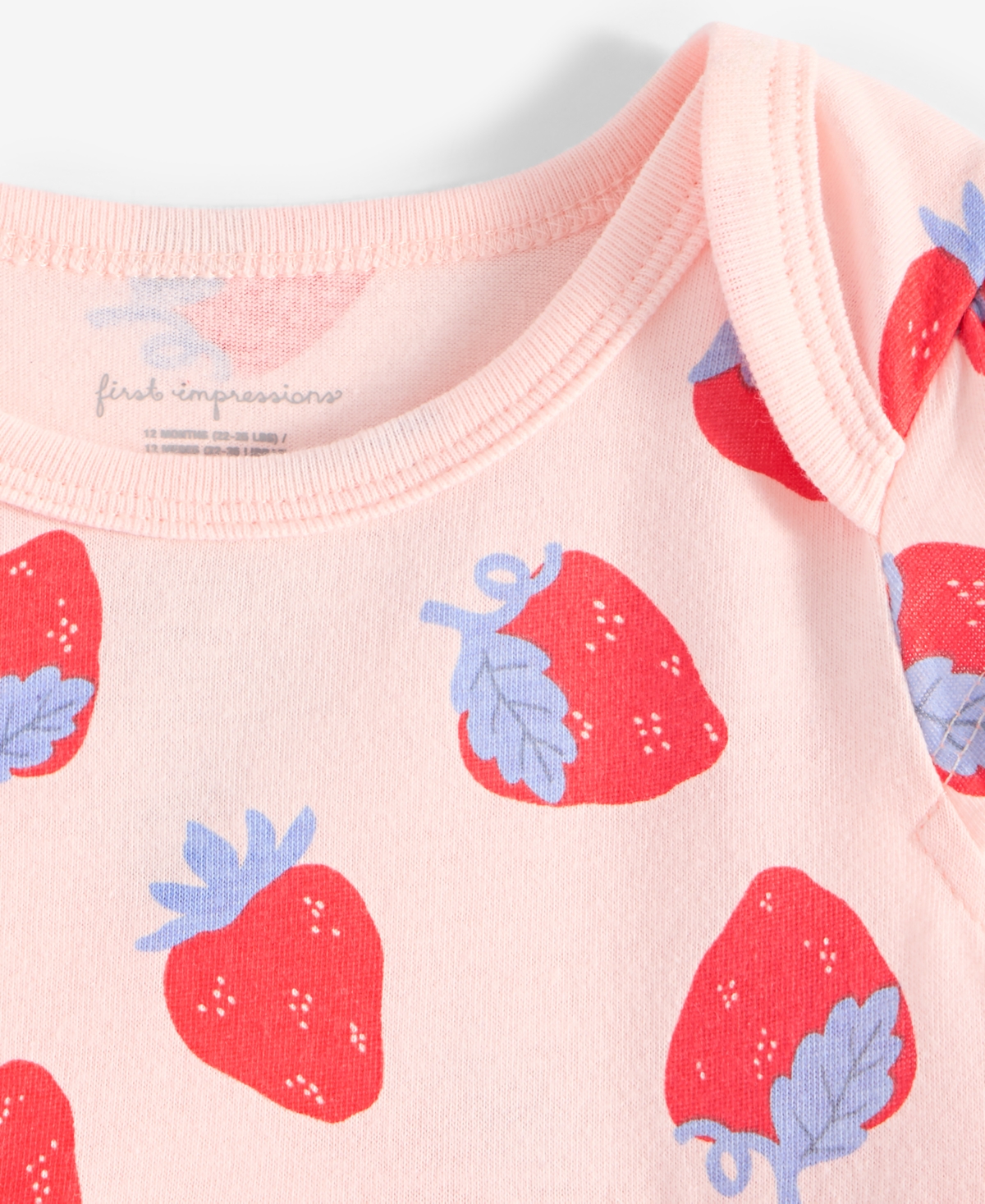 First Impressions Baby Girls Strawberry-print Skirted Sunsuit, Exclusively At Macy's In Beloved Pi