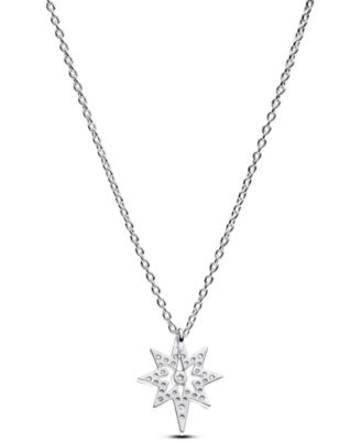 Silver North Star Pendant Necklace