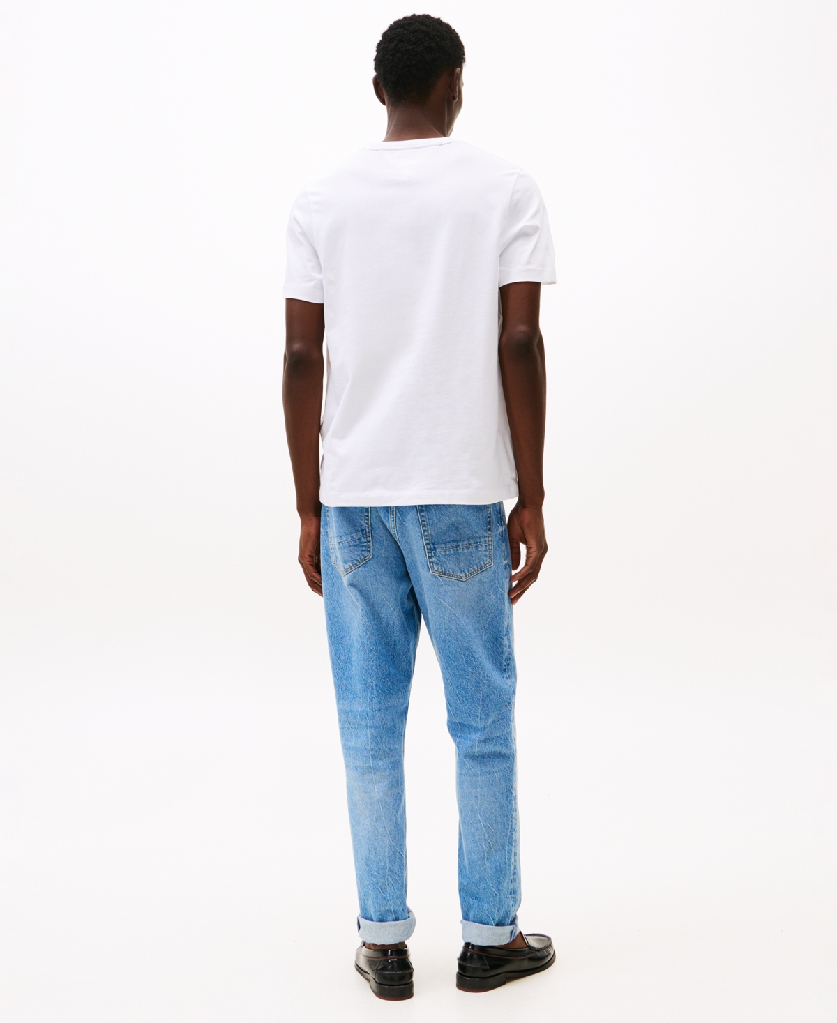 Shop Tommy Hilfiger Men's Short Sleeve Color Crest Logo T-shirt In White