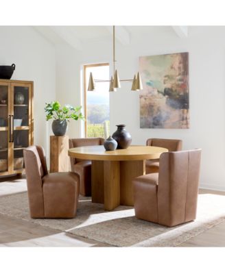 Furniture - 5 Pc. Dining Set (Davie Round Table & 4 Seham Chairs)