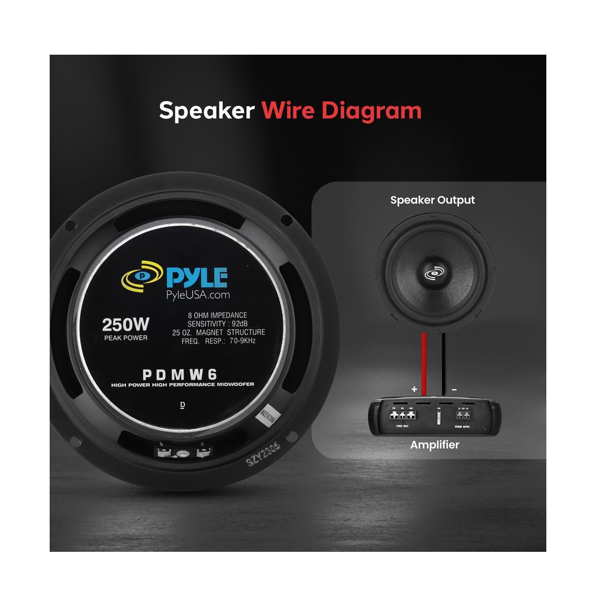 Pyle 6.5" High Performance Mid-Bass Woofer