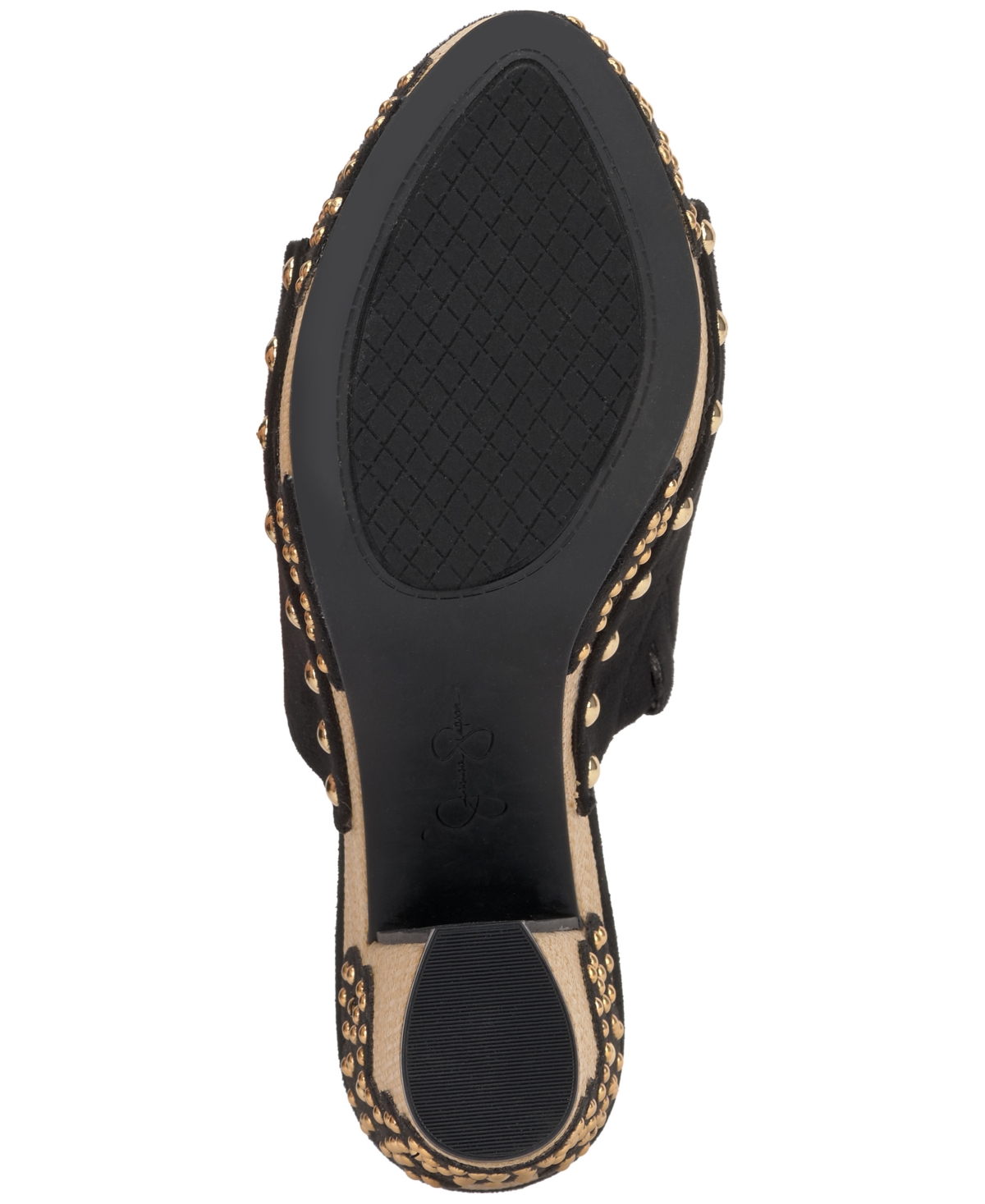 Jessica Simpson Shelbie Black Suede Platform High Heel Slide Sandals In Black Suede