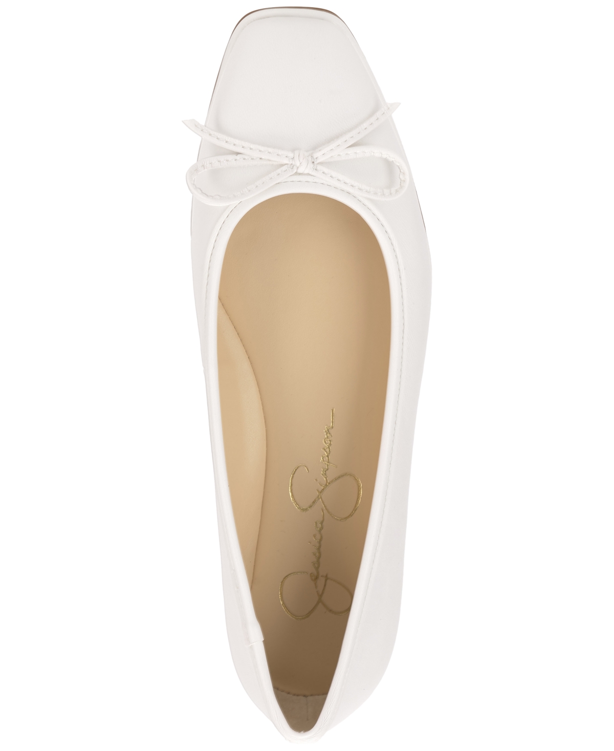 Jessica Simpson Vayrina Ballet Flat In Bright White