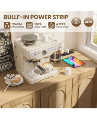 Rattan Sideboard Buffet Cabinet, 4 Doors Accent Storage Cabinet