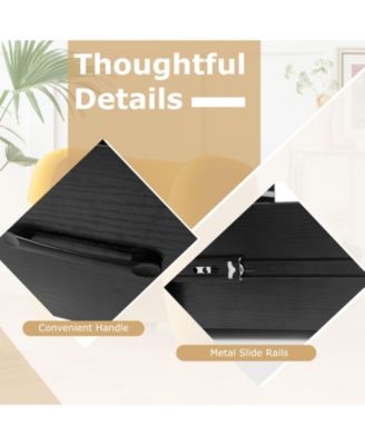 48 Inch Tall 4 Tiers Wood Bookcase with Drawer