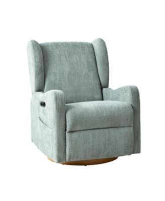 Rosalina Modern Recliner with Built-In Nightlight and Wooden Base
