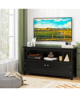TV Stand Entertainment Center with Charging Station for TVs up to 50 Inch