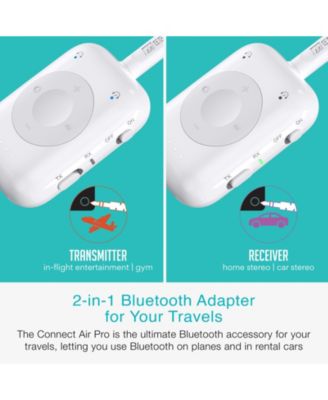 Connect Air Pro Wireless Audio Transmitter & Receiver for In-Flight Audio, Car Stereos, & More