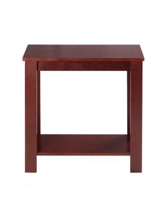 2-Tier Modern Compact End Table with Storage Shelf
