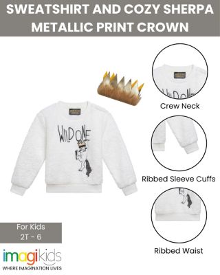 Toddler Boys Warner Bros. Max Cozy Sherpa Sweatshirt and Felt Faux Fur Crown