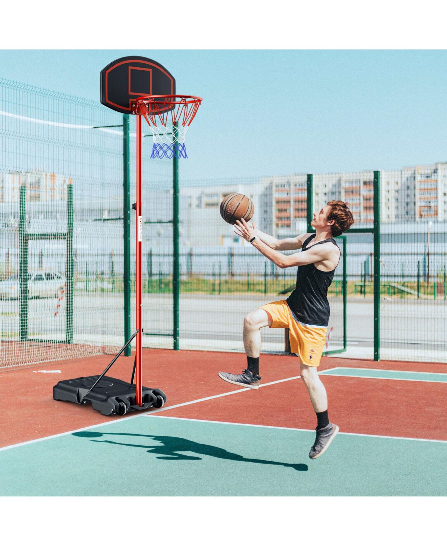 Детская игрушка KUYOTQ Portable basketball hoop with backboard and wheels — фото 2