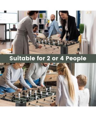 54 Inch Foosball Table Arcade Soccer Game Table with 2 Balls and 26 Players